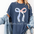 Shabby Chic Patriotic Bow t shirt  | Denim comfort colors t shirt | 4th of July T shirt Hoodie, Sweatshirt | ZylaModa.com