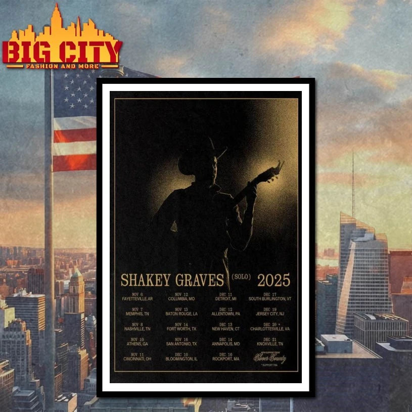 Shakey Graves Tour Solo 2025 Poster shirt