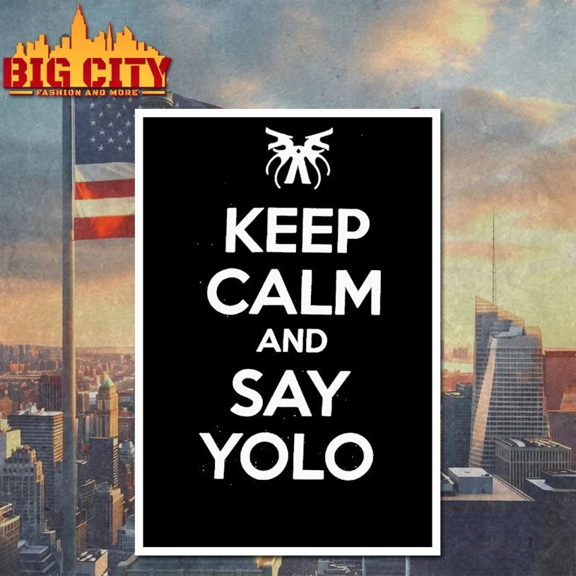 Shimmi Keep Calm And Say Yolo shirt