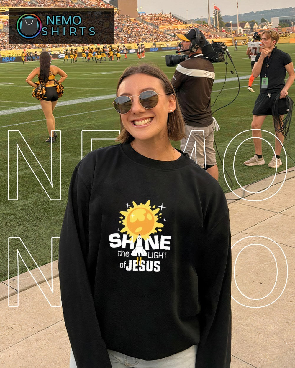 Shine the light of Jesus outer space shirt