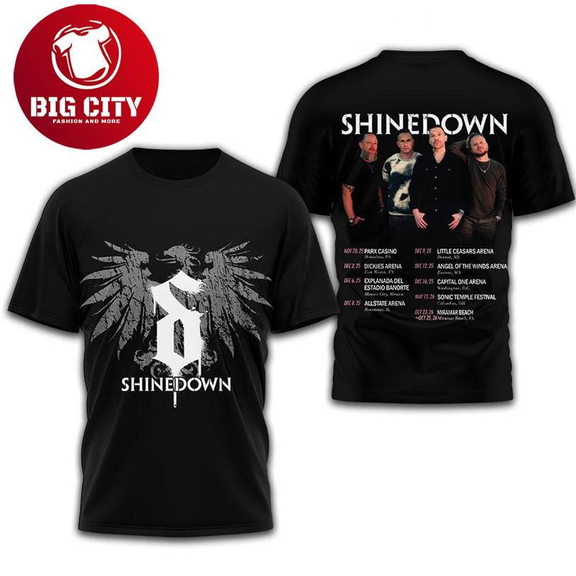 Shinedown Tour Last Years 2025 Two Sided Shirt