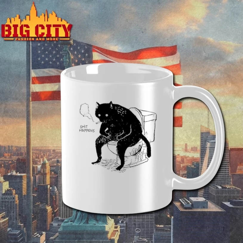 Shit Happens Black Cat smoke shirt
