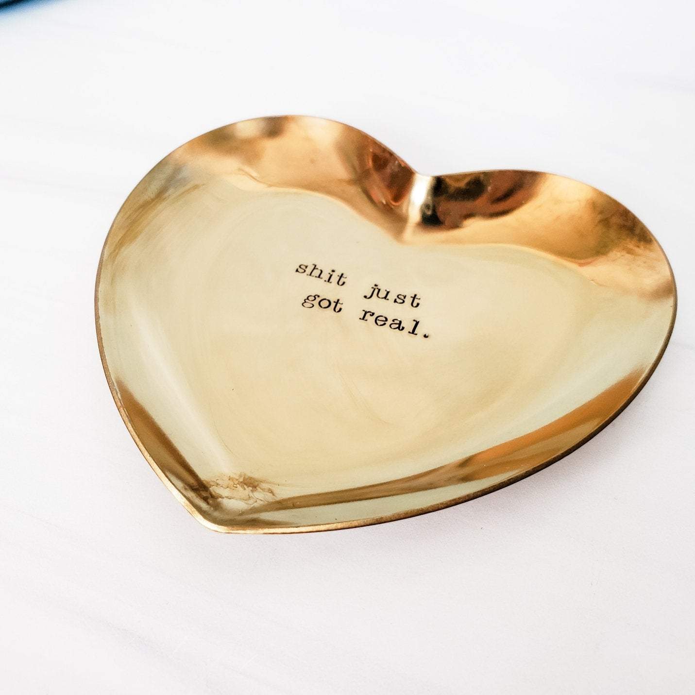 Shit Just Got Real Funny Engagement Ring Dish