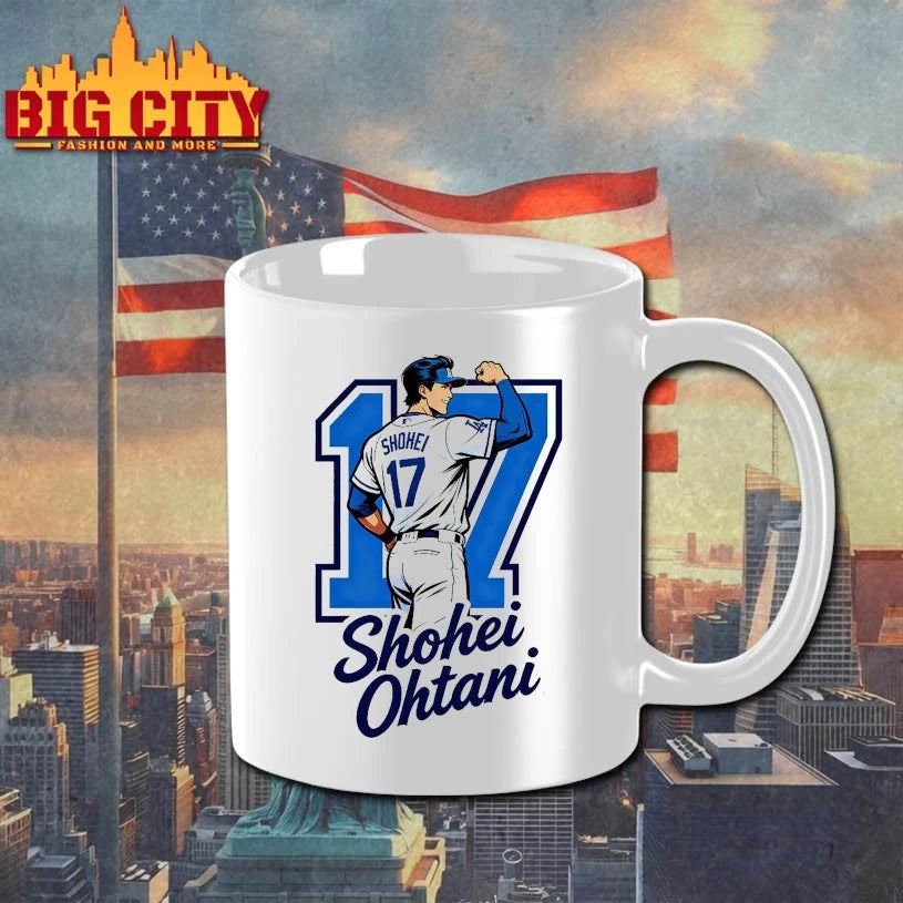 Shohei Ohtani Dodgers 17 Baseball Cartoon Shohei Shirt