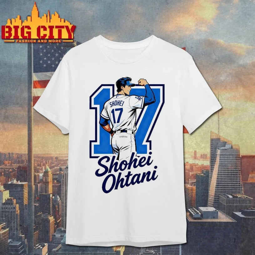 Shohei Ohtani Dodgers 17 Baseball Cartoon Shohei Shirt