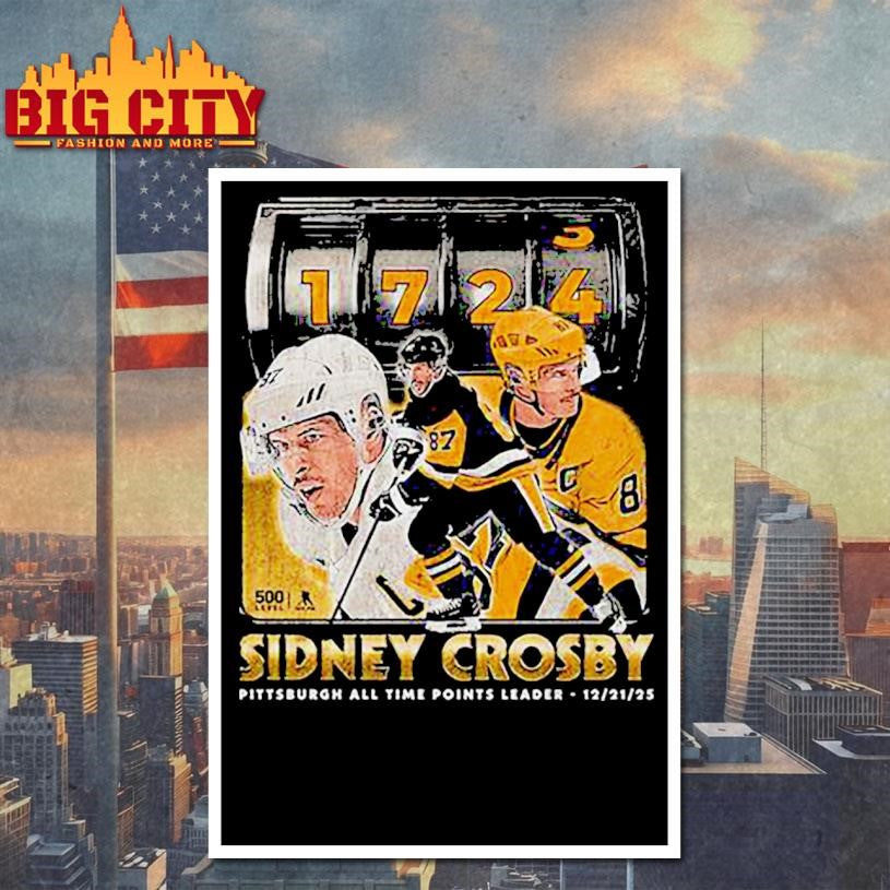Sidney Crosby Pittsburgh All Time Scoring Leader Shirt