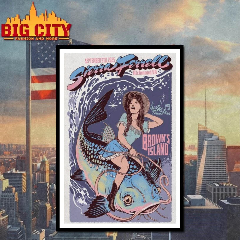 Sierra Ferrell Sept 9, 2025 Brown’s Island. Richmond, VA Event Poster shirt