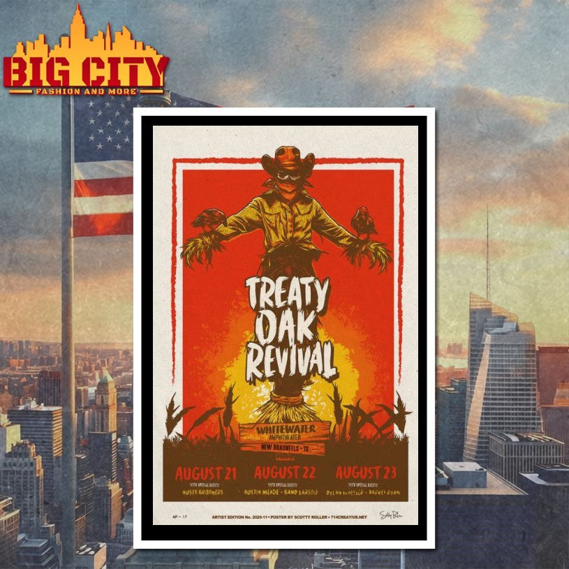 Signed Treaty Oak Revival Concert New Braunfels, TX 2025 Shirt