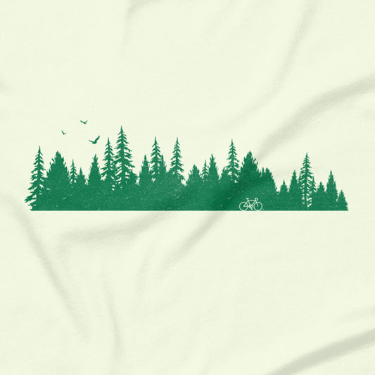 Silhouette Forest Cyclist - Unisex T-shirt