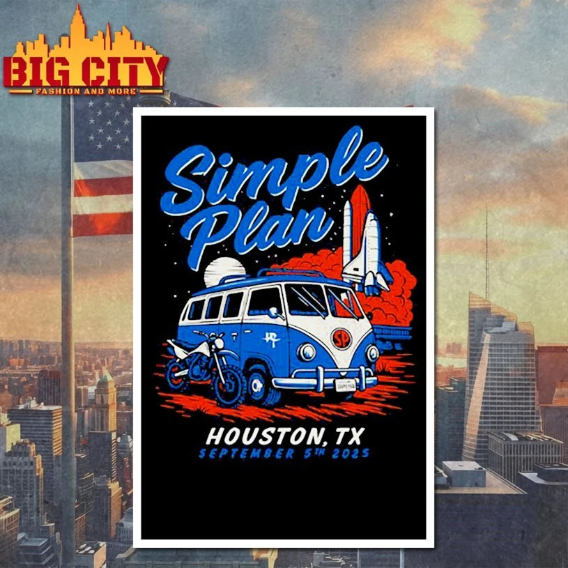 Simple Plan 2025 Tour Houston, TX shirt