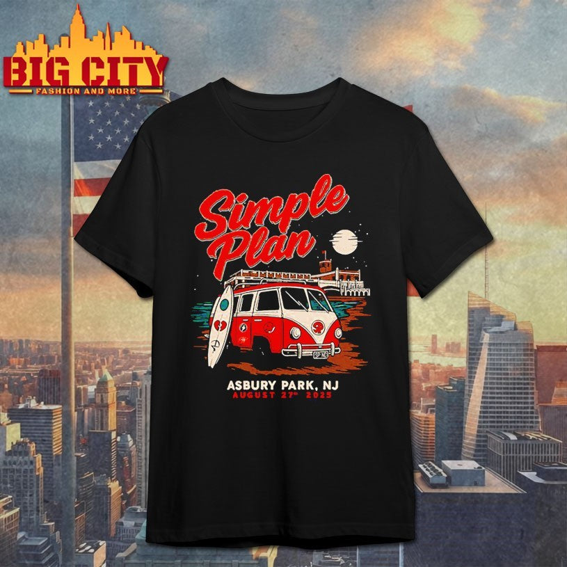 Simple Plan Aug 27, 2025 Asbury Park, NJ, Stone Pony Summer Stage Shirts