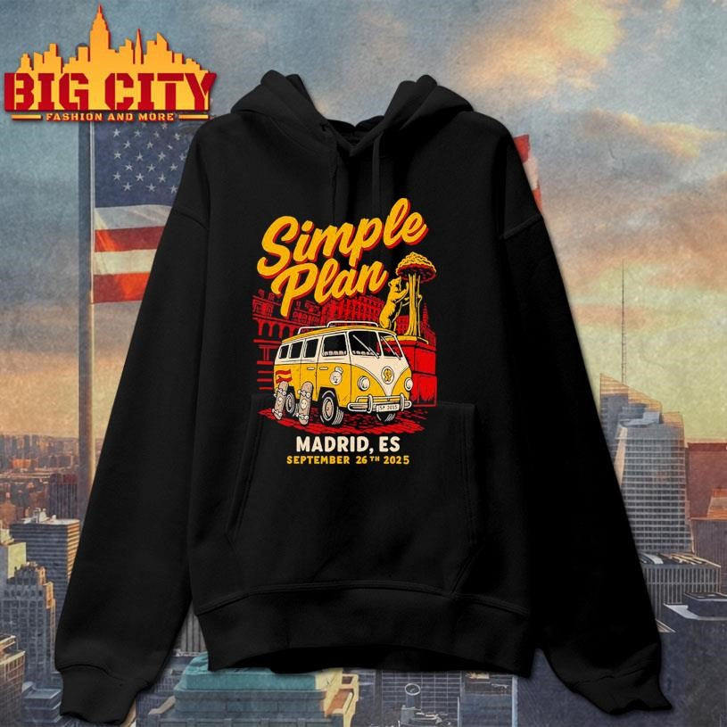 Simple Plan September 26 2025 Tour Madrid, ES Shirt