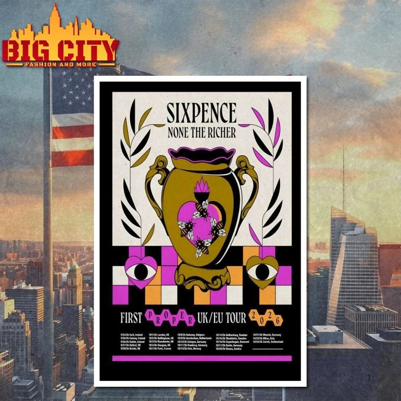 Sixpence None The Richer First Proper UK-EU Tour 2026 Poster shirt