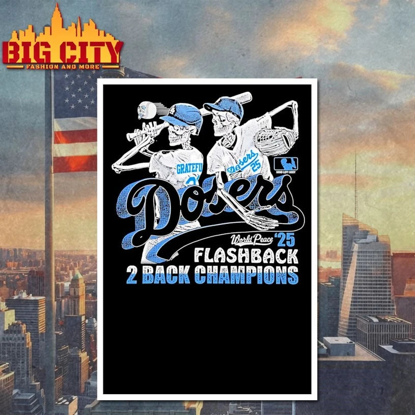 Skeleton Dodgers Flashback 2 Back Champions shirt