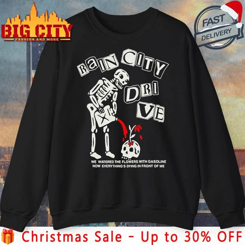 Skeleton Rain City Drive Band Tour 2025 shirt