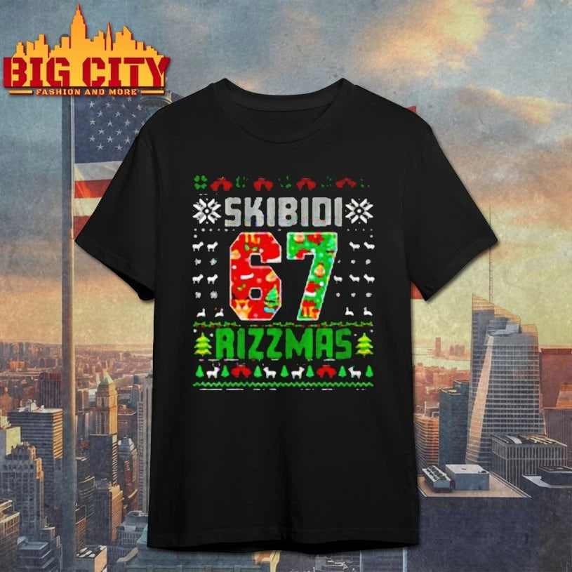 Skibidi 67 rizzmas ugly christmas shirt