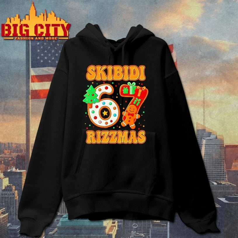 Skibidi Rizzmas 67 Funny Six Seven Meme Christmas shirt