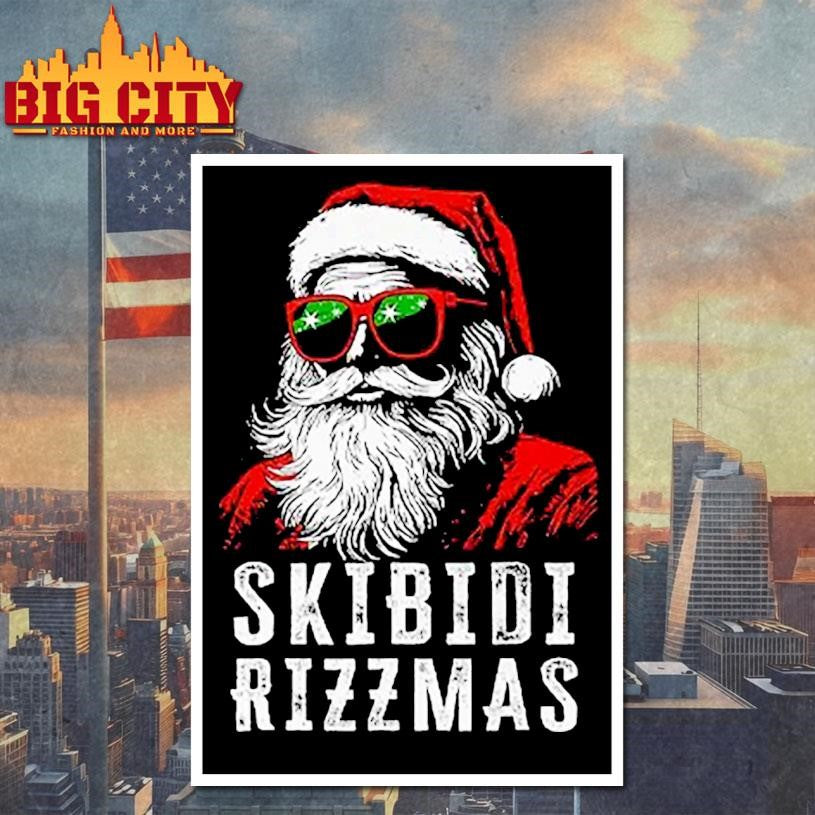 Skibidi Rizzmas Christmas Rizz Santa Claus Shirt