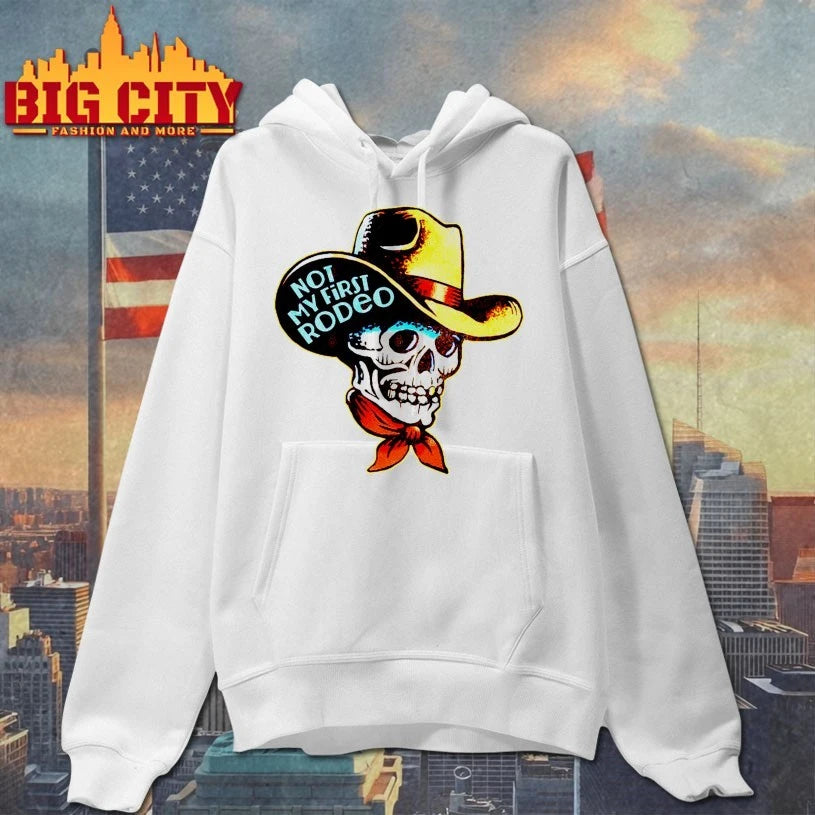 Skull cowboy Not My First Rodeo shirt