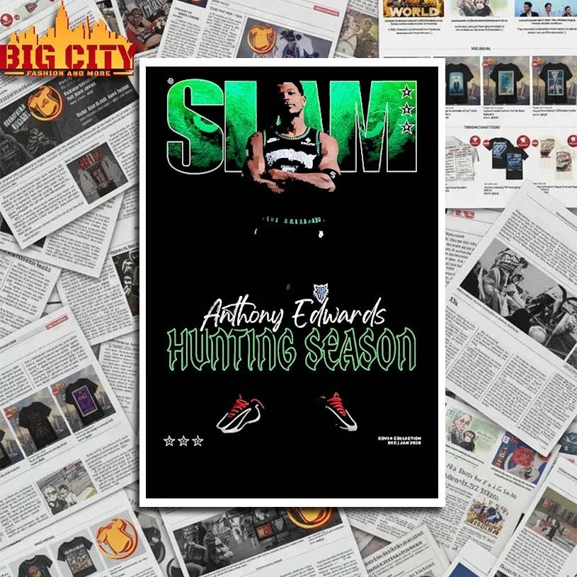 Slam Anthony Edwards hunting season Minnesota Timberwolves shirt