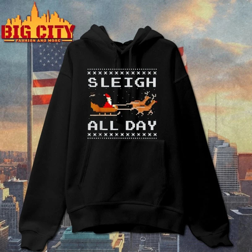Sleigh Slay All Day ugly christmas shirt