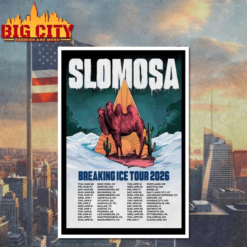 Slomosa Breaking Ice Tour 2026 Poster Shirt