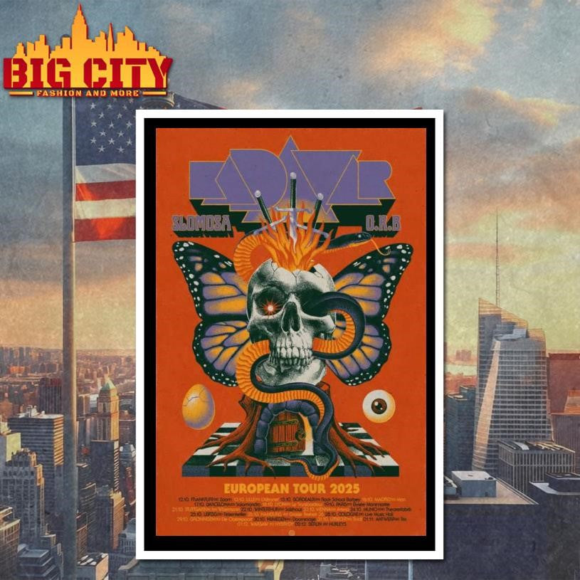 Slomosa &amp; Kadavar European Poster Tour 2025 Shirt