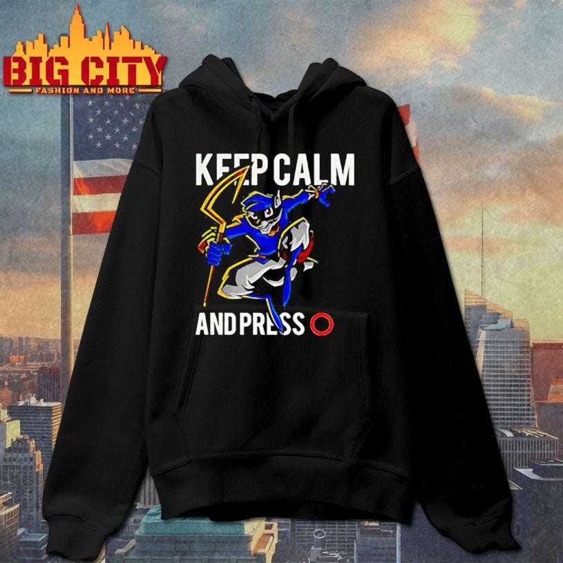 Sly Cooper keep calm and press O video game shirt
