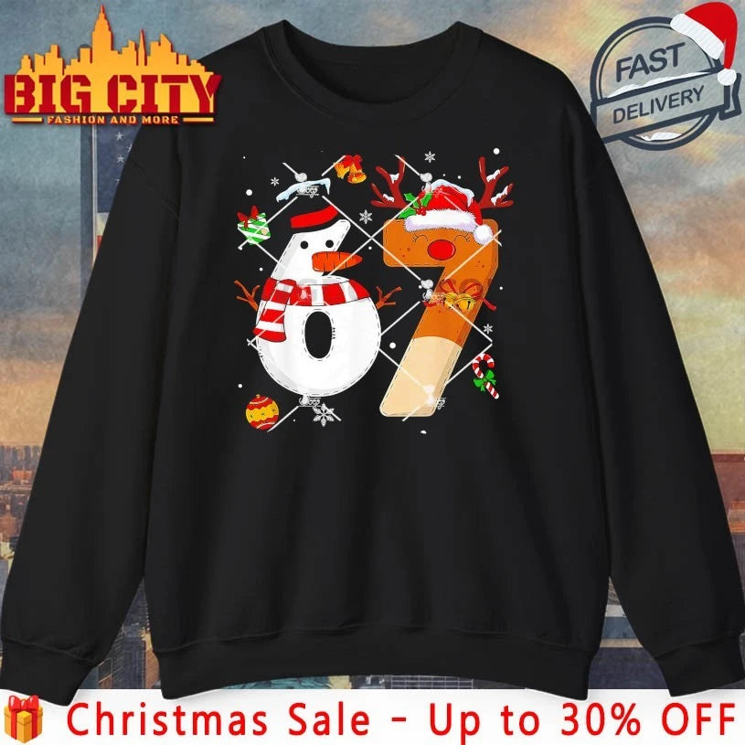 Snowman 67 Six Seven Christmas shirt