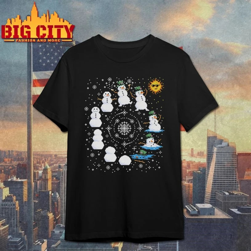 Snowman Life Cycle ugly Christmas shirt