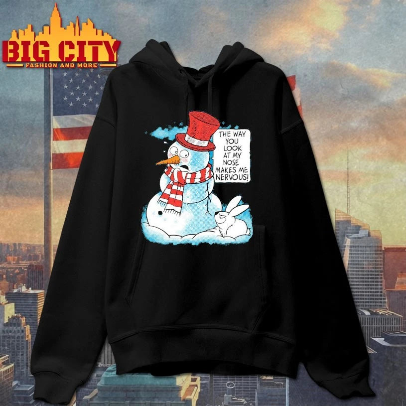 Snowman the way you look at my nose makes me nervous shirt