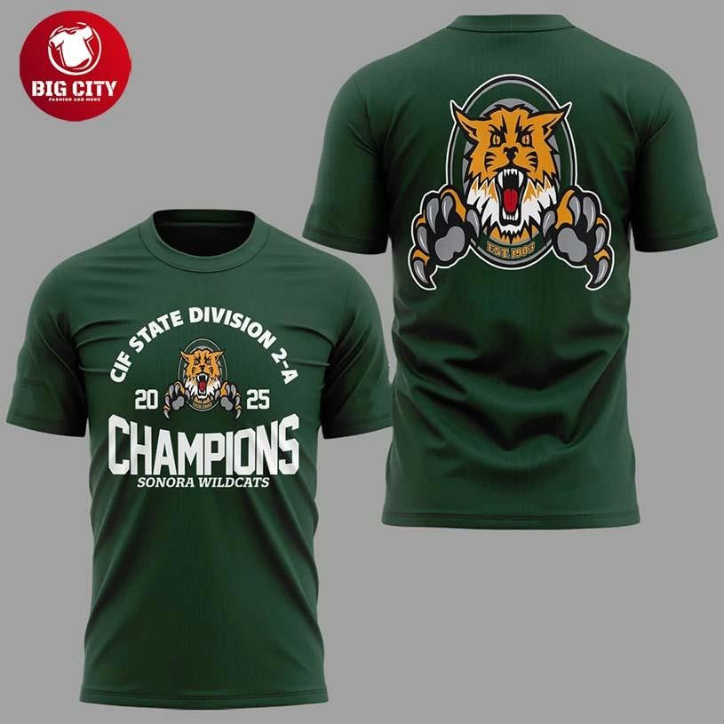 Sondra Wildcats CIF STATE DIVISION 2-A Champions Two Sided Shirt