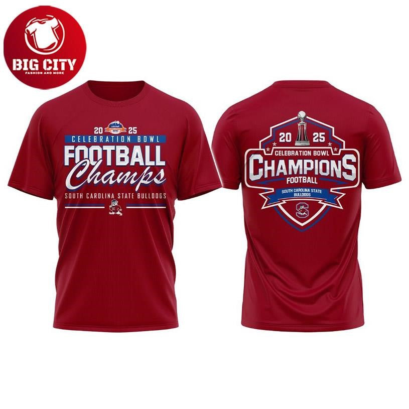 Official South Carolina State Bulldogs Celebration Bowl Champions 2025 Two Sided Shirt
