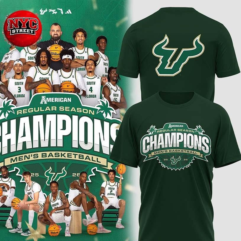 South Florida Bulls Regular Season Champions 2026 Celebration Two Sided Shirt