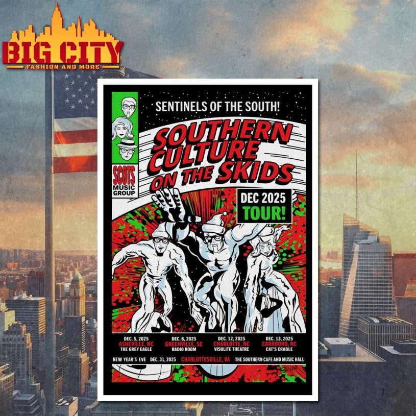 Southern Culture On The Skids Dec 6 2025 Greenville SC Poster Shirt