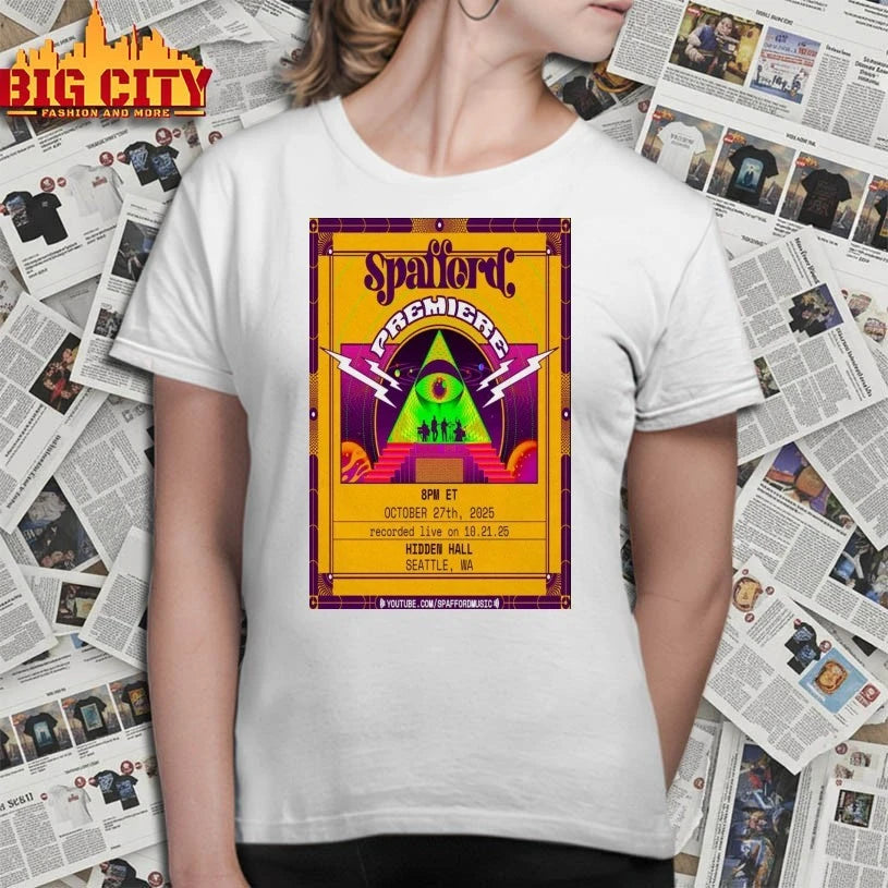 Spafford Oct 27 2025 Hidden Hall, Seattle WA Poster shirt