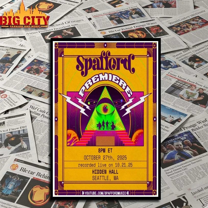 Spafford Oct 27 2025 Hidden Hall, Seattle WA Poster shirt