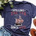 Spilling The Tea Since 1773 Shirt, 4th of July Shirt, Funny American Retro Shirt, History Teacher Gift Menswear Top...