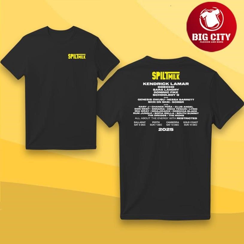 Spilt Milk 2025 Block Tour Two Sided Shirt