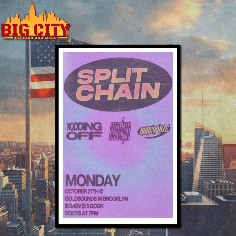 Split Chain Gold Sounds Brooklyn NY Poster Shirt