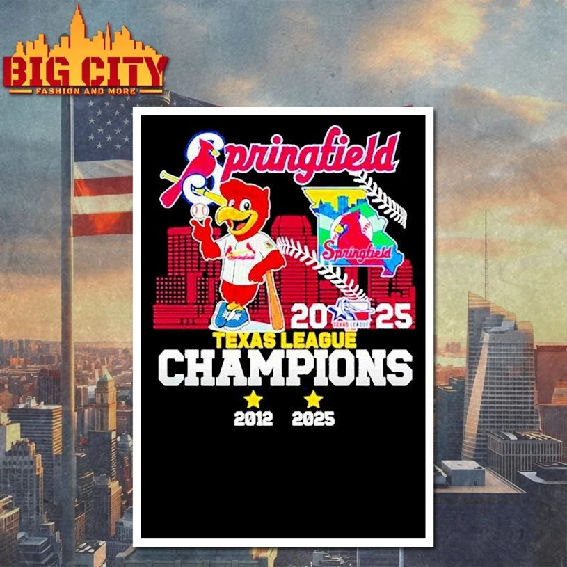 Springfield 2025 Texas League Champions Mascot shirts