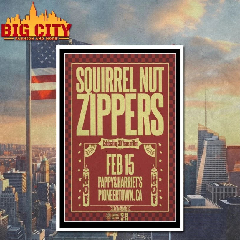 Squirrel Nut Zippers February 15 2026 Pioneertown, CA Poster Shirt