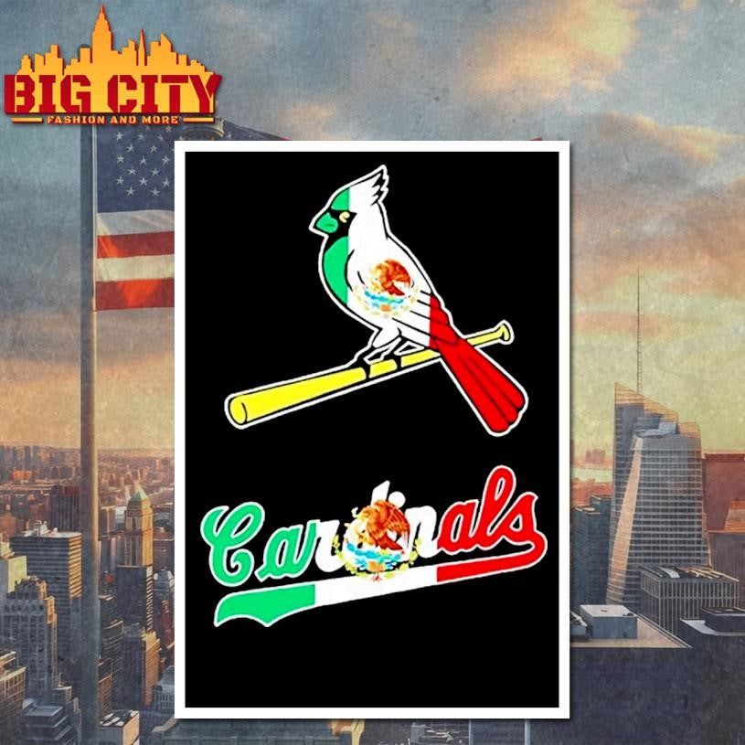 St Louis Cardinals Baseball X Mexican Flag Shirt