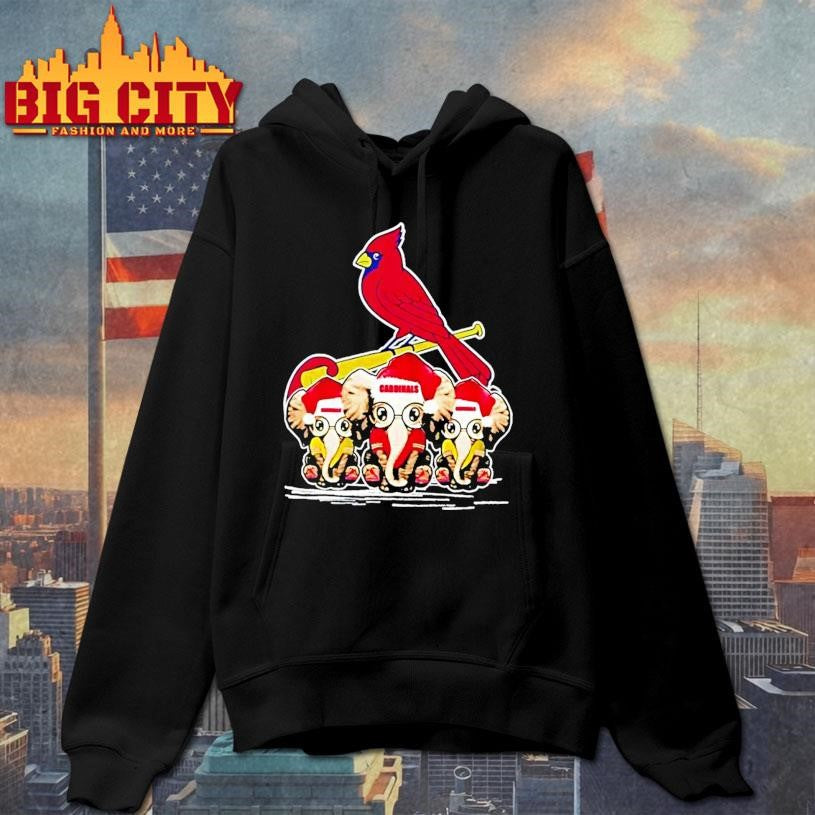St Louis Cardinals X Elephants Santa Hat Merry Christmas Shirt