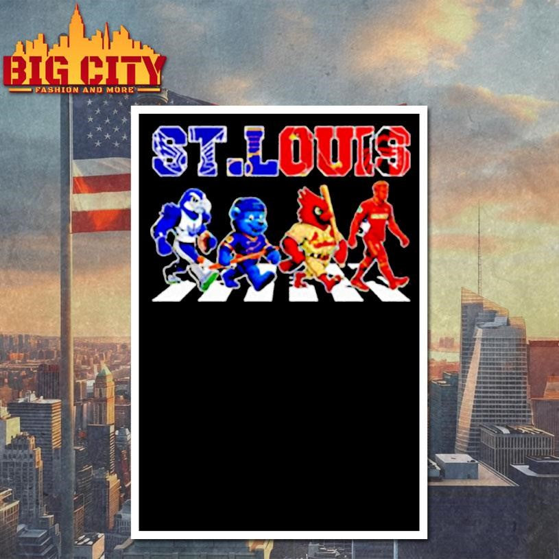 St. Louis sports team abbey road signatures shirt