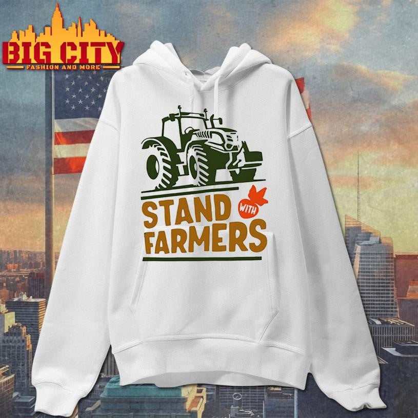 Stand with farmers shirt