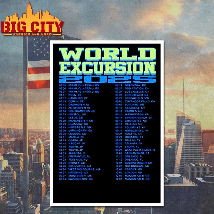 State Champs World Excursion 2025 Tour shirts