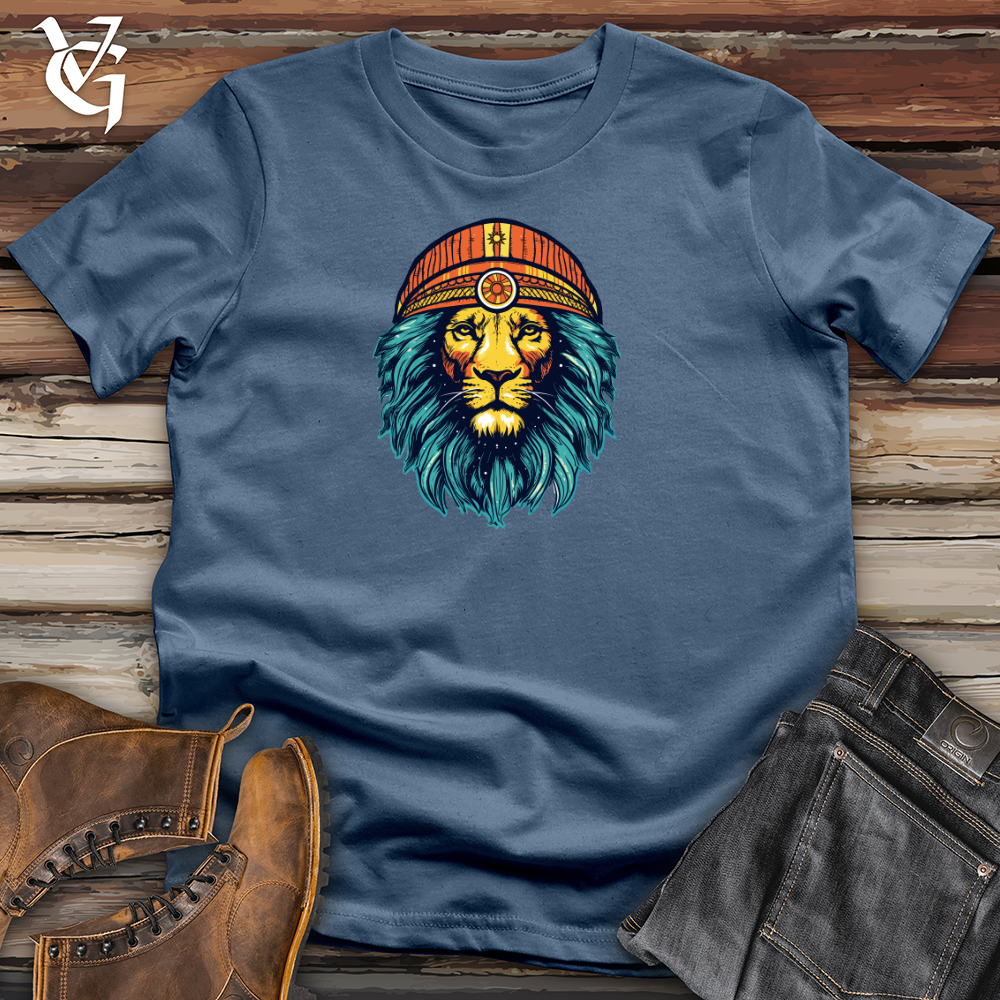 Retro Cosmic Beanie Lion Cotton Tee
