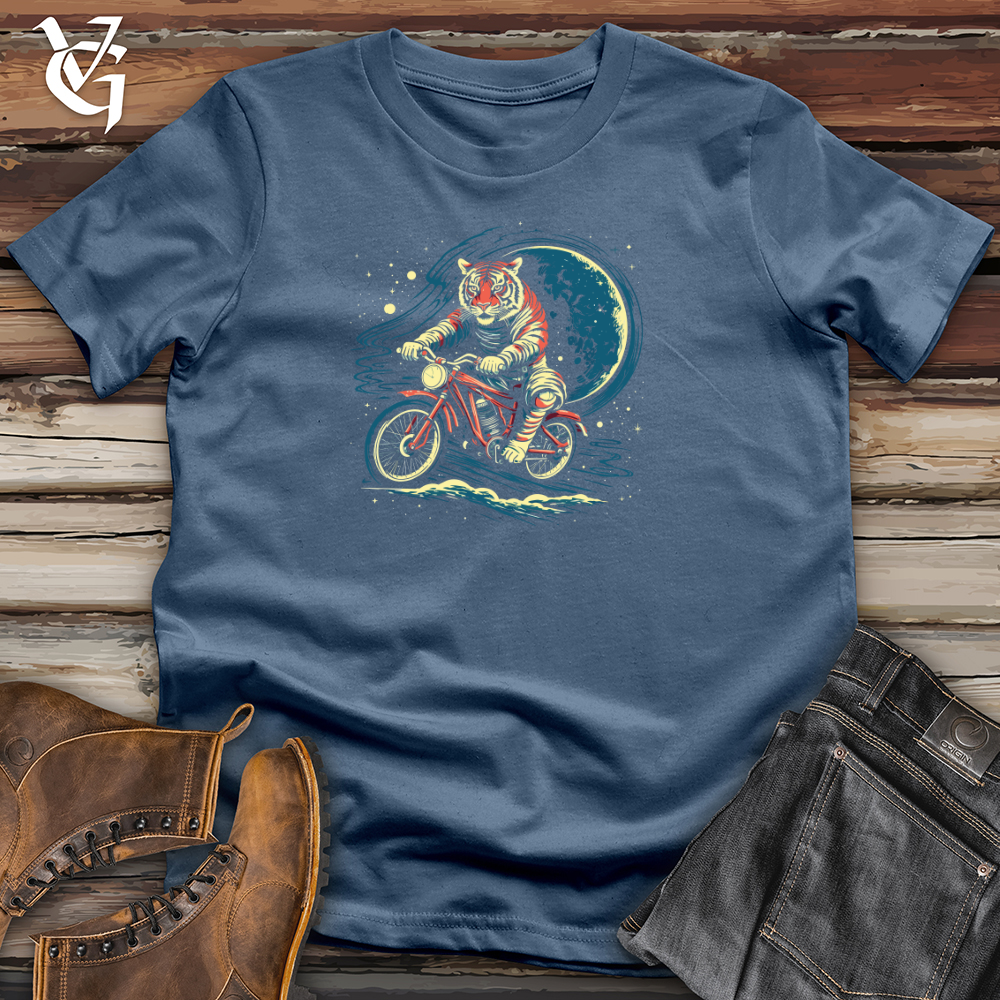 Retro Cosmic Bike Tiger Cotton Tee