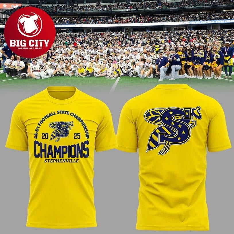 Stephenville Yellow Jackets 2025 Champions Two Sided Shirt